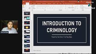 Special Lecture on Introduction to Criminology