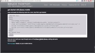 jQuery mobile: get started