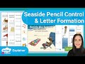 Seaside Pencil Control and Letter Formation Activities