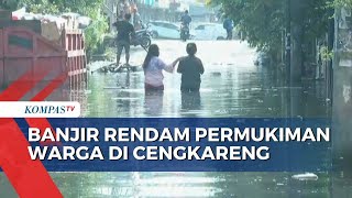 Banjir Belum Surut, Air Setinggi 150 Cm Rendam Permukiran Warga di Cengkareng