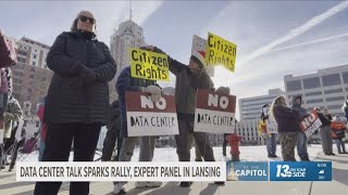 Data centers spark protest, expert panel at Michigan's Capitol
