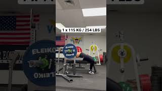 BENCH : 115 KG / 254 LBS