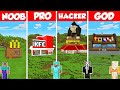 Fast Food Restaurant Build Battle Challenge - Noob vs Pro vs Hacker vs God - Minecraft Animation