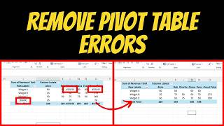 How To Hide Blanks & Error Values On A Pivot Table In Excel