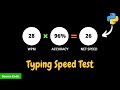 Test Your Typing Speed with Python | Tkinter Project | Python Project | PySeek