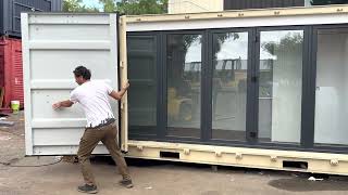 20ft open side container  office conversion