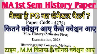 MA History 1st Semester Question paper 2023 | M.A 1st Sem history Ka Paper | MA 1st Semester History