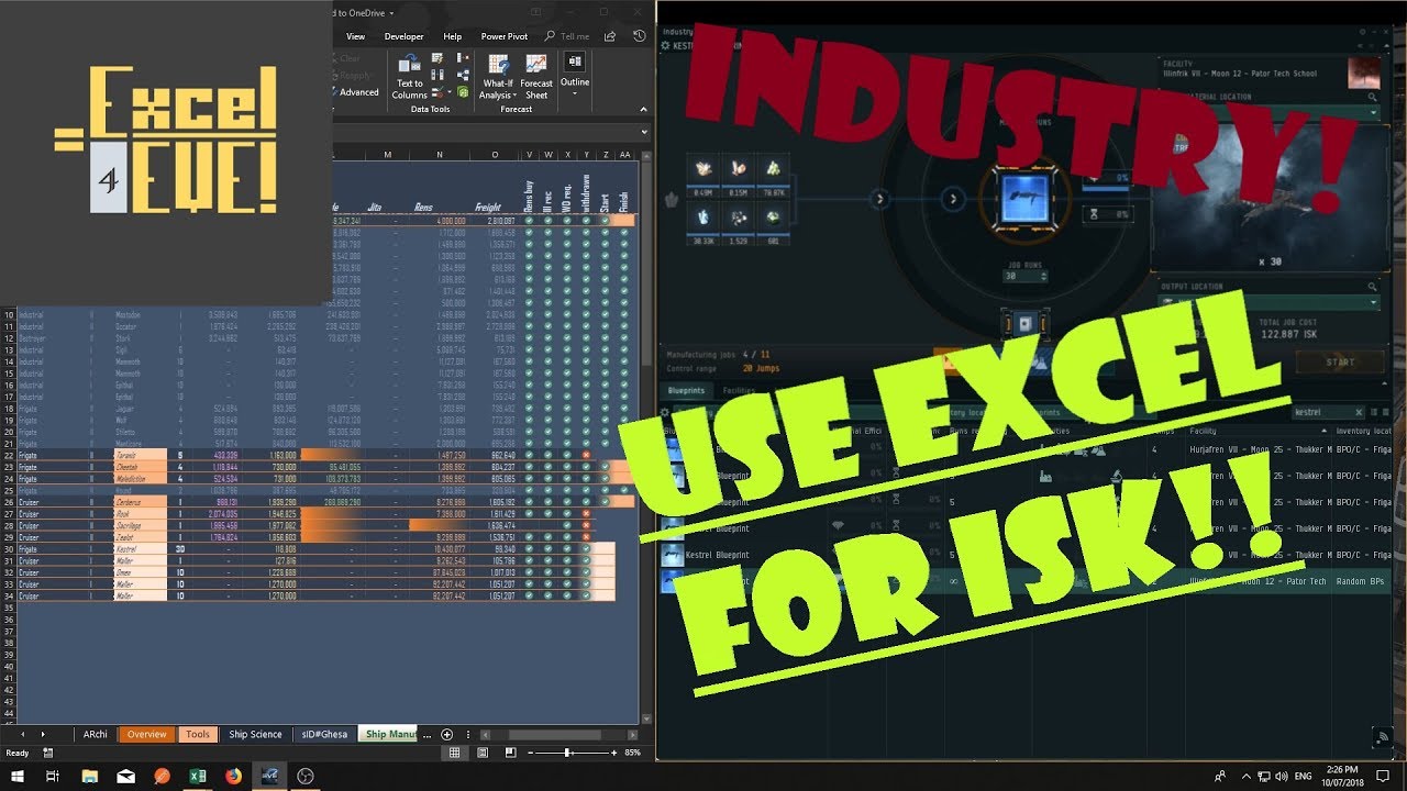 Eve Online Spreadsheets