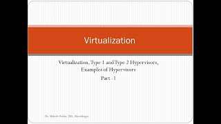 Cloud Computing - Virtualization and Type 1 Hypervisor - Part 1