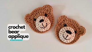 Crochet Bear Applique Tutorial | Crochet Along Step-by-step