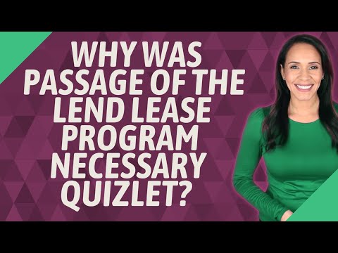 What did the Lend Lease Act do quizlet?