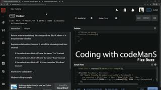 Codewars 7 kyu Fizz Buzz Javascript