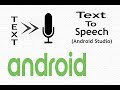 Text To Speech in Android Studio