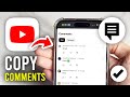 How To Copy YouTube Comments On Mobile - Full Guide