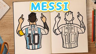 How To Draw and Colour! LIONEL MESSI (step by step)