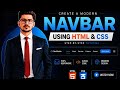 Create a Professional Responsive Navbar Using HTML & CSS | Step-by-Step Tutorial .#html #CSS #coding