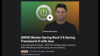 Master Spring Boot 3 & Spring Framework 6 with Java - Live - 2