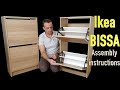 Ikea BISSA Shoe cabinet with 2 compartments Assembly Instructions. Step-by-Step Guide.