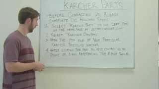 How to Locate Karcher Replacement Parts for your Karcher Pressure Washers