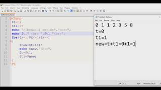 Fibonacci Series in PHP