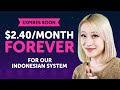 $2.40/Month Forever for our Indonesian Learning System