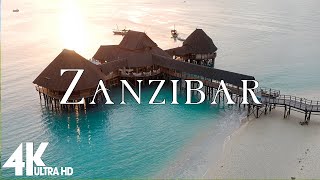 4K Video (Ultra HD) - FLYING OVER ZANZIBAR Unbelievable Beauty with Relaxing Music