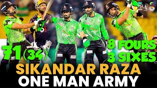 Sikandar Raza One Man Army | Lahore Qalandars vs Quetta Gladiators | Match 18 | HBL PSL 8 | MI2A