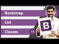 Bootstrap List Classes - Bootstrap Tutorial 15