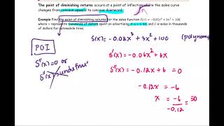 M212 Sec4_1 Points of Diminishing Returns (Point of Inflection)