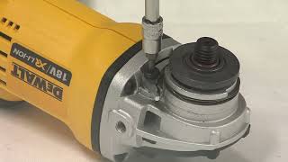 Preparing DeWalt grinders for shroud installation