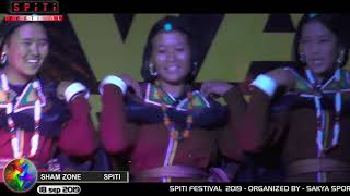 SPITI FOLK DANCE BY -  SHAM ZONE SPITI @SPITI FESTIVAL KAZA