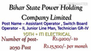 Bihar BSPHCL Assistant Various Post Online Form 2018 || ITI ||