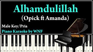Opick ft Amanda Alhamdulillah Piano Karaoke