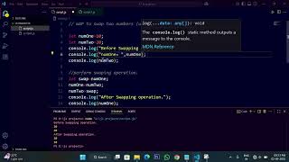 Swapping of Two Numbers in JavaScript | Beginner Coding Tutorial