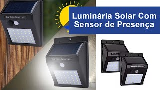 Arandela Solar Com Sensor de Movimento Funciona? Arandela Solar Externa. Energia Solar Shop