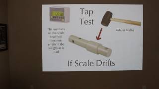 Weigh bar testing.