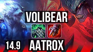 VOLIBEAR vs AATROX (TOP) | 10/1/9, 1300+ games, Dominating | EUW Master | 14.9