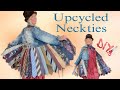 Upcycling Tutorial  / Thrifted Men's Neckties Sewn To Embellished Jean Jacket