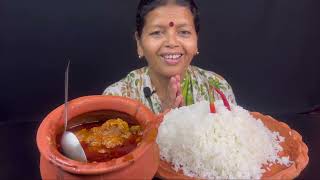 BIGBITES,HUGE RICE,,EATING RICE WITH MUTTON KOSHA(Mutton এর পাতলা ঝোল)।।