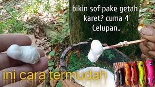 ini cara buat umpan sofrog bahan getah karet mudah g perlu banyak ngeclupin