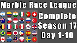 Marble Race League Season 17 Complete Race Day 1-10 in Algodoo / Marble Race Kin