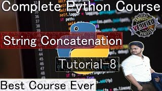 String Concatenation in python#8 | Complete Python Course in HINDI(2021) | python 3.9 IDLE