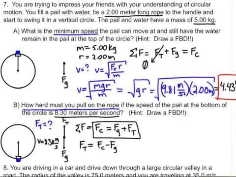 Circular Motion Practice Problems 1 Youtube