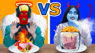 HOT VS COLD ZOMBIES FOOD CHALLENGE | FIRE VS ICY ZOMBIE FUNNY CHALLENGES AND PRANKS BY CRAFTY HACKS