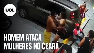 Homem ataca mulheres e vandaliza posto de combustíveis no Ceará
