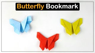 How to Make Origami De Borboleta / DIY Handmade Butterfly Bookmark