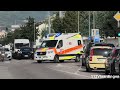 zusammenschnitt einsatzkräfte bozen bolzano berufsfeuerwehr u0026 rettungsdienst auf alarmfahrten