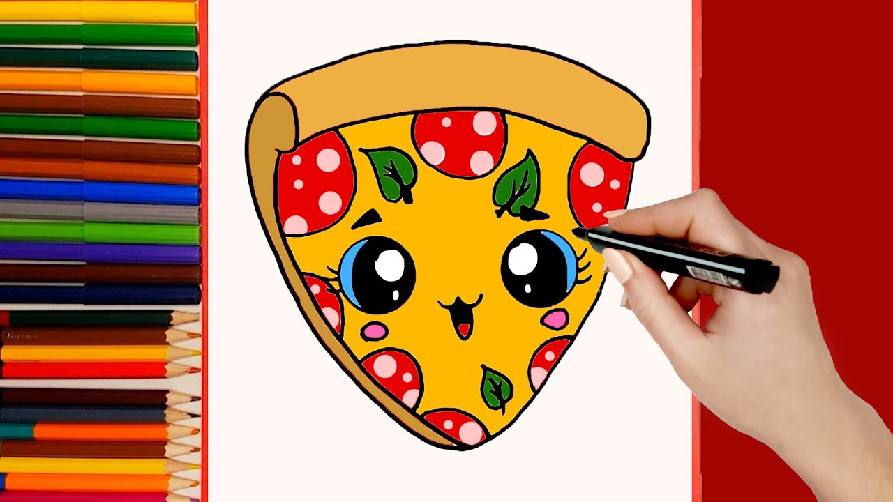 COMO DIBUJAR UNA PIZZA KAWAII PASO A PASO. Dibujos Kawaii Faciles. How ...