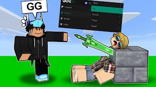 Using KILL AURA Then Saying GG in Roblox Bedwars