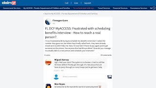 Florida DCF MyACCESS How to Schedule Benefits Interview Get Through to a Real Person